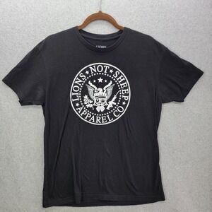 Lions Not Sheep shirt mens  Large Black